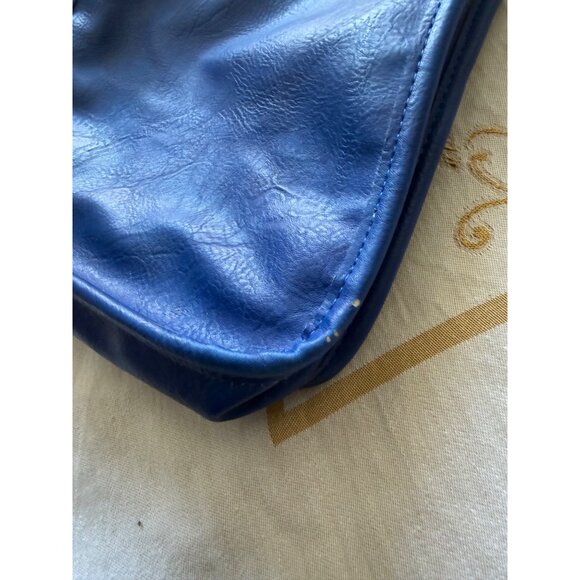 Ah-Dorned Blue Leather Animal Print Strap Crossbody Bag - Picture 8 of 9